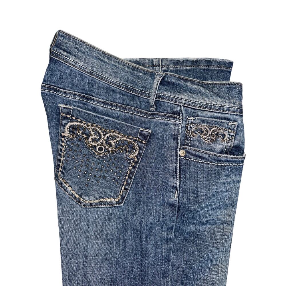 Stetson Western Denim Boot Cut Rodeo Jeans w/ Bling! Sz 6 Regular